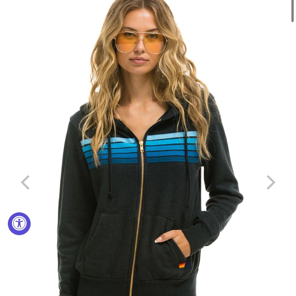 Aviator Nation Stripe Women’s Zip Up Hoodie